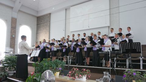 Совместный хор в ц."Христос для всех", г. Солигорск